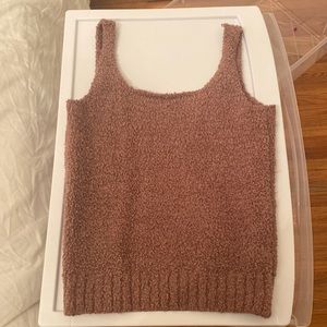 SKIMS Brown Fuzzy Top